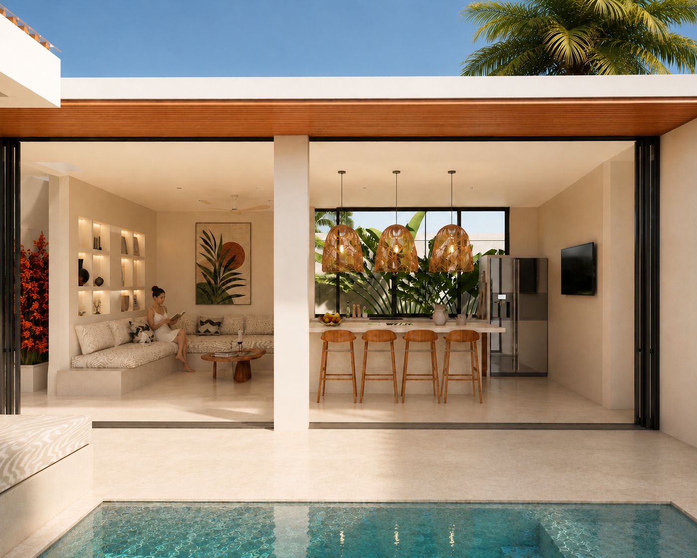 Open Living Space & Private Pool